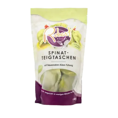 Bild von Spinat-Teigtaschen mit Sauerrahm-Käse Füllung