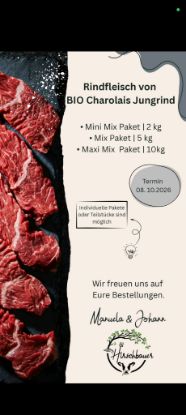 Picture of 10 kg  Kennenlern-Paket Rindfleisch vom Bio-Charolais Rind